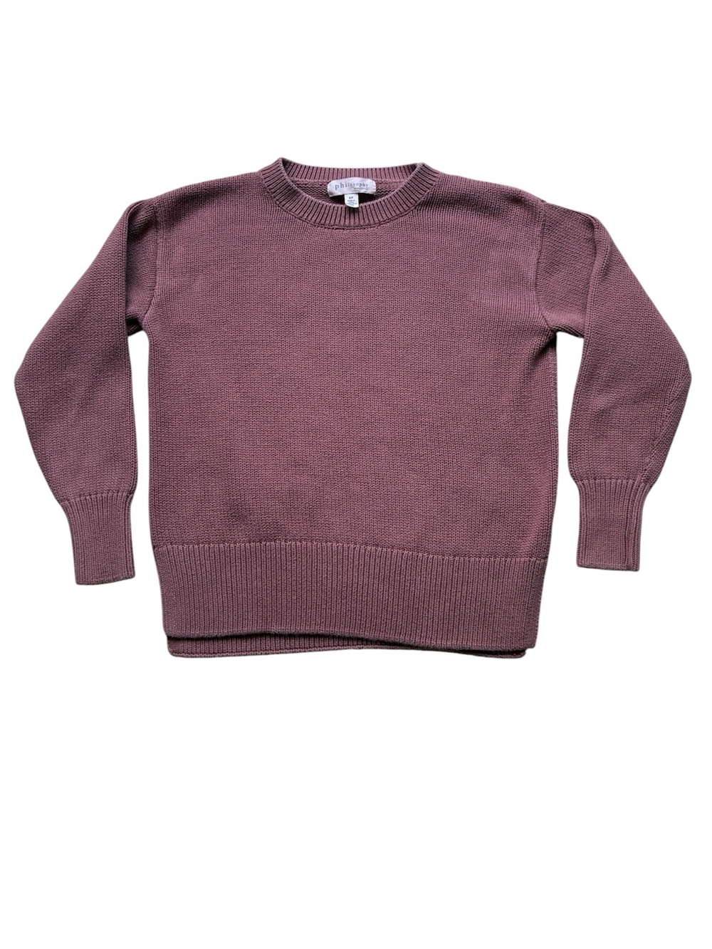 Philosophy Republic Clothing Women's Pink 100% Cotton Knit Sweater Size Small